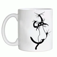 чашка кошка взбирающаяся